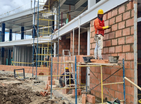 Avance instalación mampostería