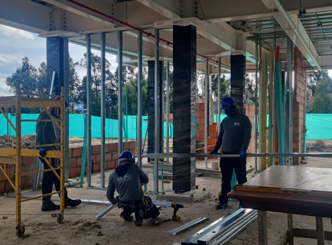 Estructura muros livianos en superboard