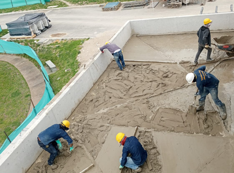 Fundición alistado terraza piso 2