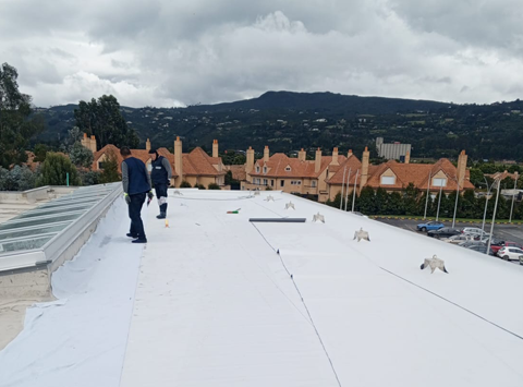 Instalación membrana cubierta