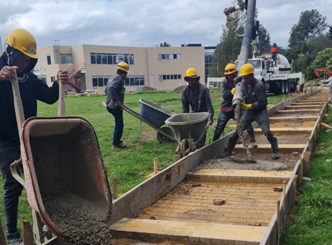 Fundición sendero peatonal