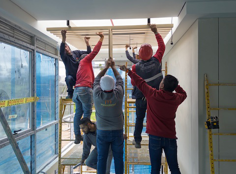 Instalación cielo escalera